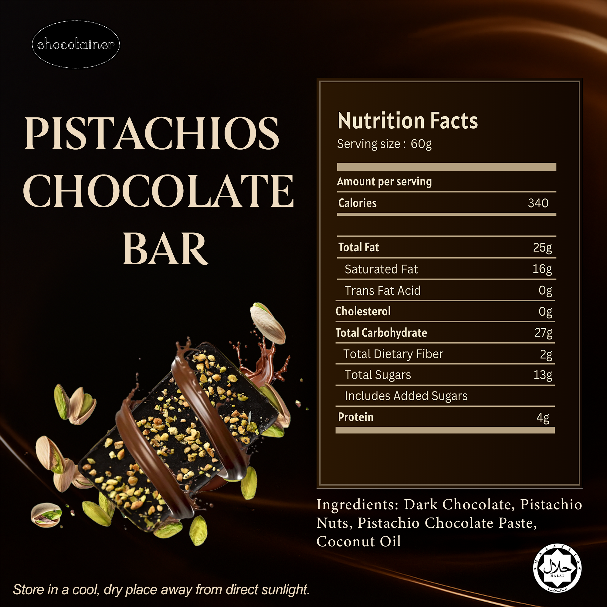 Pistachios Chocolate Bar