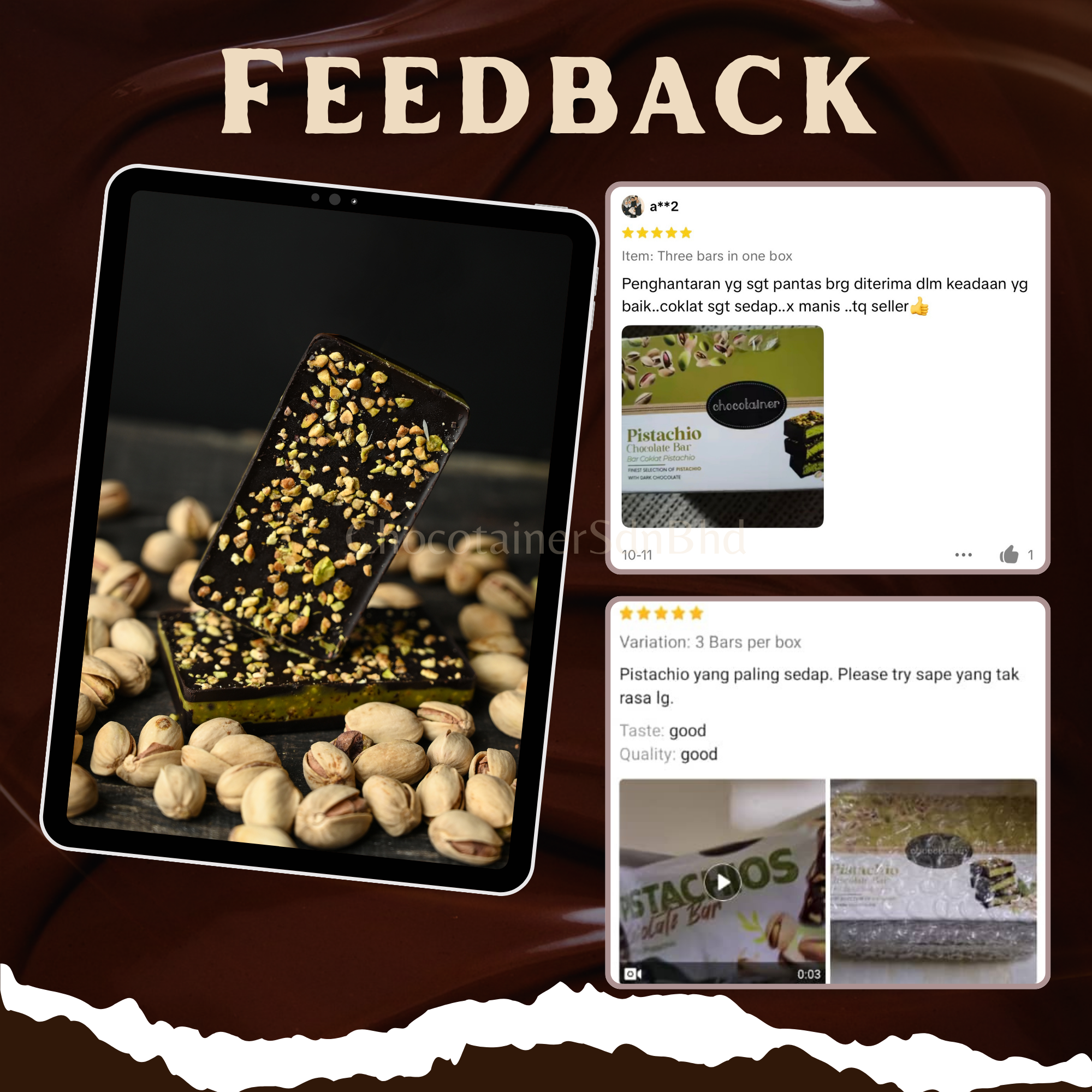 Pistachios Chocolate Bar